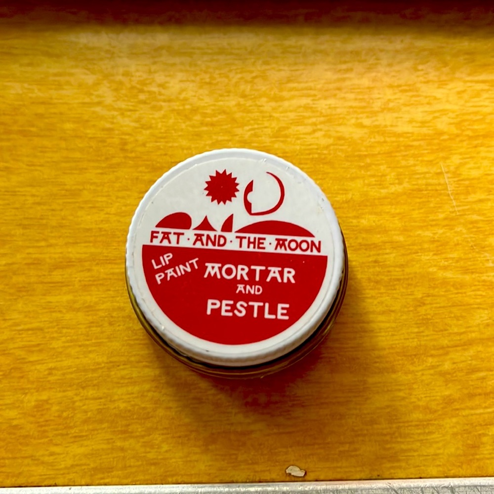 Fat and the Moon Lip Paint in Mortar and Pestle